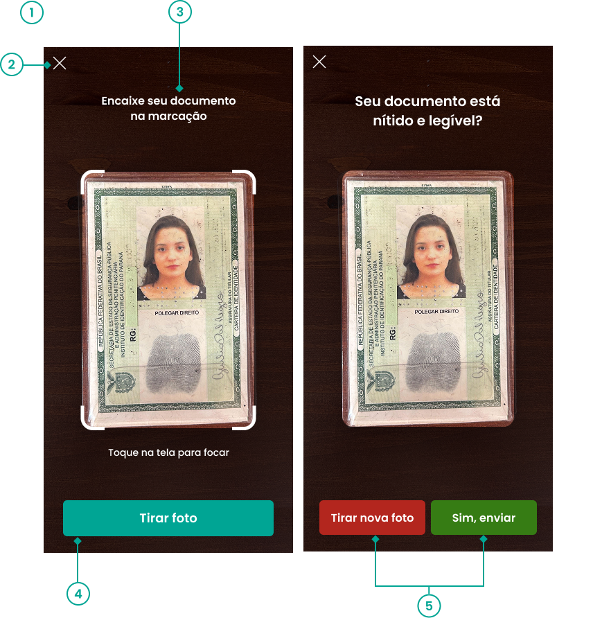 Document capture screen